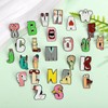 Cartoon Initial A-Z 26 Letters Brooch Pins Colorful Cute Animal