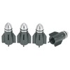 HEROFFIX 4 Pcs Round Head Rocket Shape Tire Valve Stem