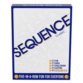 SEQUENCE- Original SEQUENCE Game with Folding Board, Cards and Chips by Jax ( Packaging may Vary ) White, 10.3" x 8.1" x 2.31"