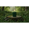 Cereria Di Giorgio Candela Cero Laccata Verde scuro 7x10 cm