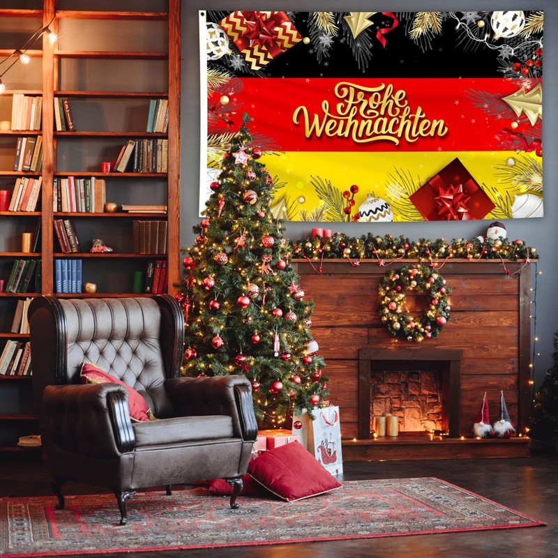 Germany Christmas Flag 90 x 150 cm with Eyelets -