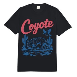 Retro Desert Coyote Graphic Tee Vintage Western Aesthetic Comfort Colors Adult Heavyweight T-Shirt
