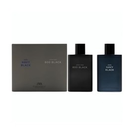 Zara Man Navy Black + 800 Black Cologne Set for Men EDT Eau de Toilette 2x 90 ML (3.04 FL. OZ)