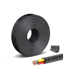 22AWG 3 Core Electrical Wire-22 Gauge 0.3mm² Tinned Copper Cable,26.25FT/8M 300V Low Voltage Flexible & Heat Resistant (5V/12V/24V) for LED Strips, Automotive Wiring and Solar Projects