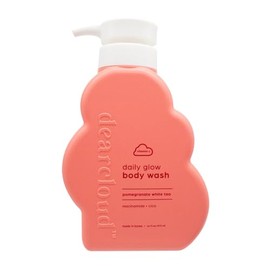 dearcloud Daily Glow Body Wash – Pomegranate White Tea - Niacinamide, Cica & Vitamin C – Exfoliating Body Wash & Bath Soap for Women and Men (16 fl oz)
