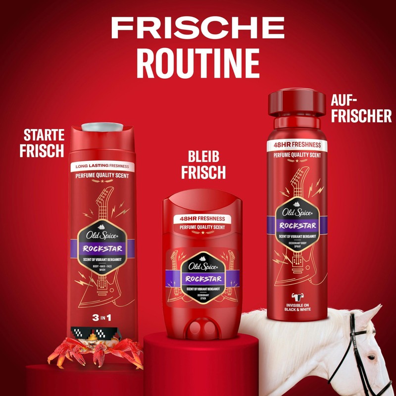 Old Spice Rockstar Deo Stick für Männer, 50ml, 48H Frische,