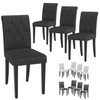 Welzona Upholstered Dining Chairs Set of 4, Button Tufted Parsons