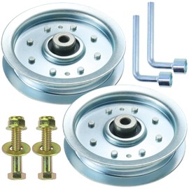 NIDAIFEI 2 Pack 756-04129 Idler Pulley White Replaces Cub Cadet 756-04129b Idler Pulley 4.25 753-08171 753-08068a for Cub Cadet RZT 50 LT2000 LTX1040 LT1045 LTX1045 LT1046 LTX1046 T1000 Lawn Decks