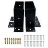 4 PCS Adjustable Base Bracket for 4x4,6x6,8x8 Post，Heavy Duty Wood