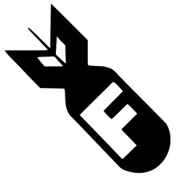 F Bomb: Design #2 Vinyl Decal Sticker Car Window Bumper Laptop Motorcycle Helmet Truck Cooler Toolbox Fridge Mail Box Laptop Phone FBomb F-Bomb (Height: 3", Blue)