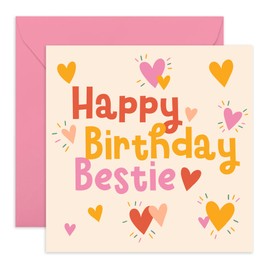 Central 23 Best Friend Birthday Card - Happy Birthday Bestie - Sister Birthday Card - Fun Birthday Cards Her - Cheeky Greeting Cards For Her Mum Aunt - Comes With Fun Stickers