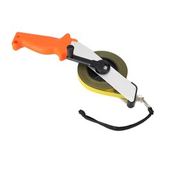 Lfhelper Tape Measure 30 m / 100 ft Steel Tape Measure Precision Roll Tape Measure Frame Tape Measure Steel Metal Crank Measuring Tape with Handle, Drawstring and Eyelet for Gardens Construction Site