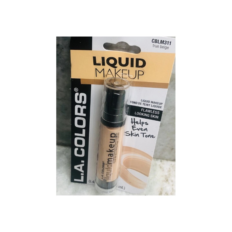 ShipN24Hours.New-L.A.Colors True Beige Liquid Makeup. 0.42 Fl. OZ. 12 Ml.