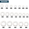 100 PCS #8 Stainless Flat Washers, 7/16" Outer Diameter, 18-8