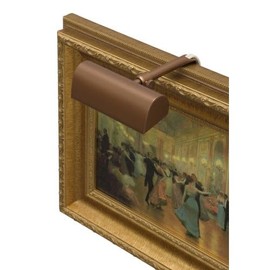 House of Troy Classic Traditional Collection | T4-5 | Metal One Light Dimmable Picture Light with Slide Arm for Adjustable Extension | 3FT Plug Cord | 4" Shade | Bronze Finish