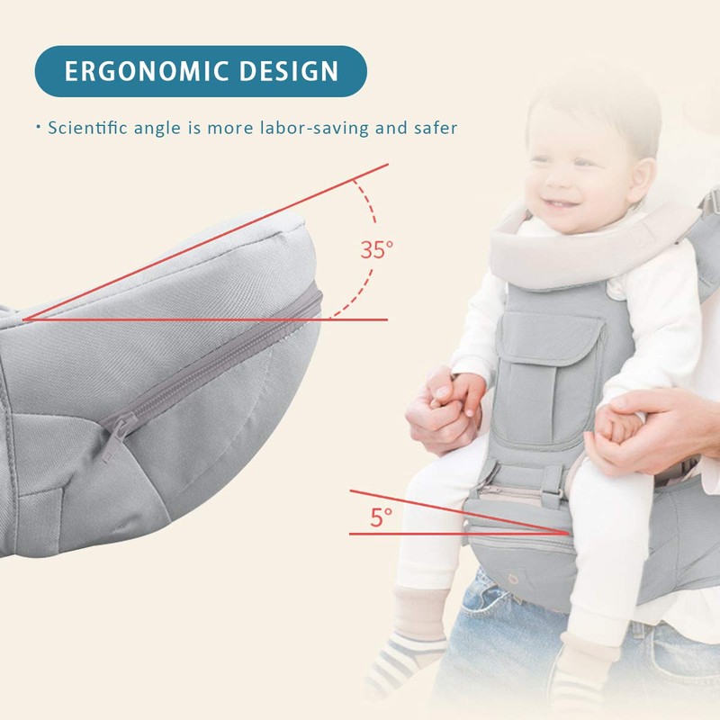 SONARIN 3 in 1 Multifunktion Hipseat Baby Carrier, Babytrage,Front-Facing-Sling,Große Lagerung,