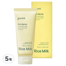 Goodal Rice Milk Moisturizing Cream, 70ml, 5 pieces / 구달 라이스 밀크 보습 크림, 70ml, 5개