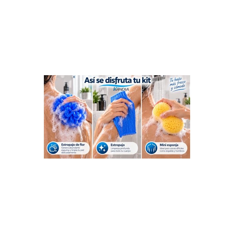 Estropajo Exfoliante Corporal de Flor (6 Pzs)