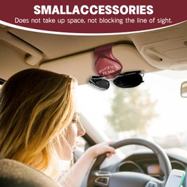 Car Sunglass Holder Clip Compatible with Lexus ES 300h F Sport Luxury Interior Accessories Organizer Eyeglass Hanger Visor Ticket Card Decor Sunglasses Holders Eyeglasses Magnetic Owners Gifts (Red)