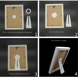 15 Pcs Photo Frame Pedestal Display Stand Photo Back Support Holder Photo Frame Accessories for Craft Album Paintings Display with screws(black)