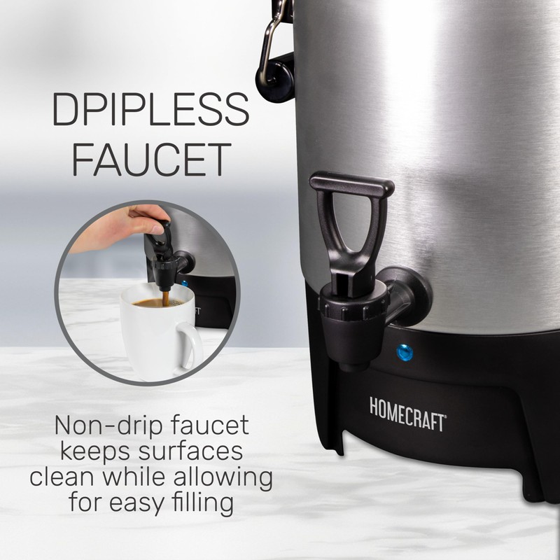 Homecraft 45-Cup Coffee & Hot Beverage Urn - Quick Brewing,