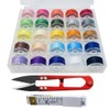 HappyHome Sewing Thread Set, #60, 25 Colors, For Normal Terrain,