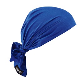 Ergodyne Chill-Its 6710 Evaporative Polymer Cooling Dew Rag, Solid Blue