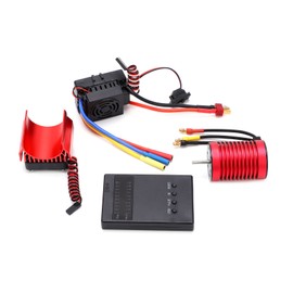 F540 3000KV Brushless Motor with 60A ESC Programming Card Heat Sink Combo Set for 1/10 RC Car