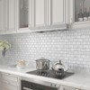 CHIHUT 12''x12'' White 3D Marble Peel and Stick Backsplash Tiles