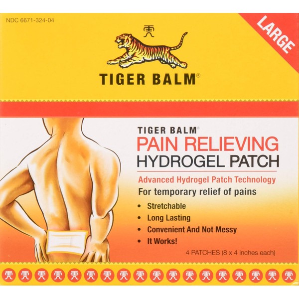 Tiger Balm Pain Relieving Patch Large 4 Each 4 Count