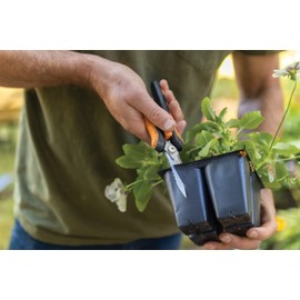 Fiskars Multi Purpose Secateurs 8.1" Length Stainless Steel Blades/Plastic Handles Black/Orange Solid SP-320 1063328