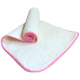 The Mindful Arts Le Mat Natural Eco Friendly Protective Merino Sheep Wool Soft Meditation Yoga Therapy Exercise Mat (Pink, Compact)