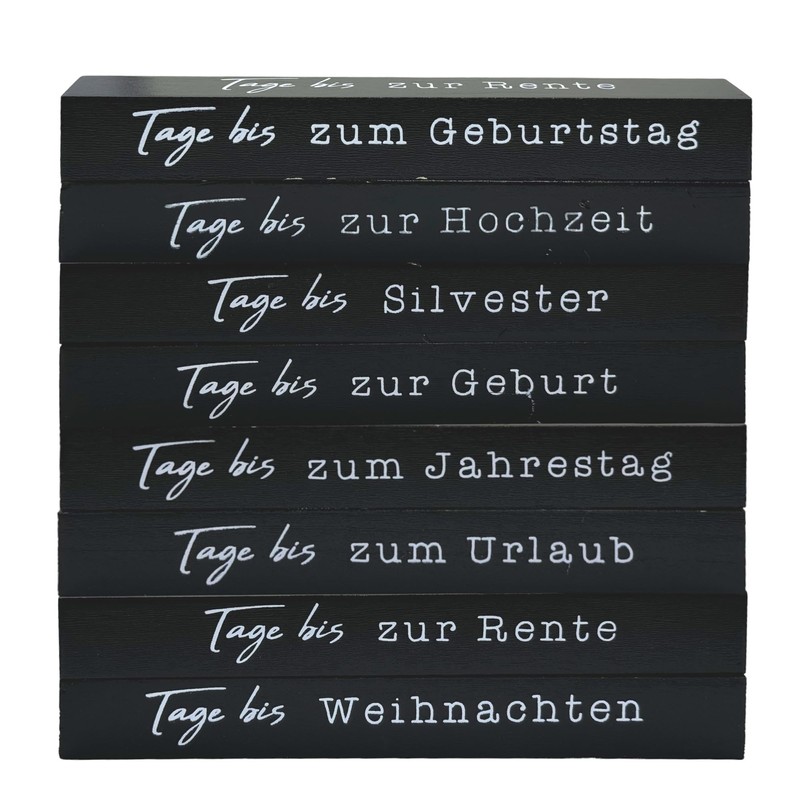 MIJOMA Yearly Countdown Calendar Cube Wooden - Permanent Yearly Table