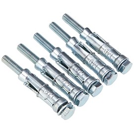 AHC K-ZYSALB825B5 M8 x 25 mm Loose Bolt Shield Anchor - Zinc/Yellow (Pack of 5)