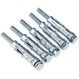 AHC K-ZYSALB825B5 M8 x 25 mm Loose Bolt Shield Anchor - Zinc/Yellow (Pack of 5)
