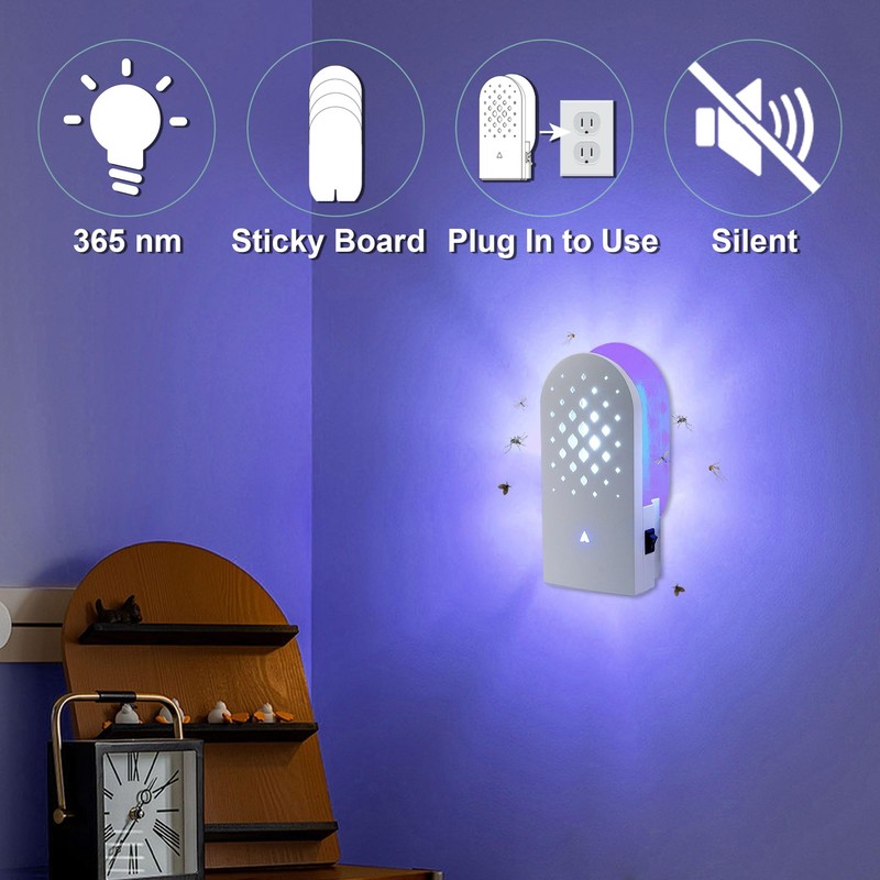 Lulu Home Indoor Flying Insect Trap, 2 Packs Plug-in Bug