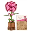 3D Flower Wooden Puzzles for Adults-Hydrangea, DIY Wooden Flowers Model