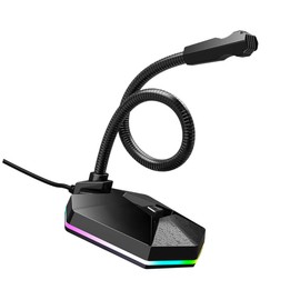 Alasum 1pc Desktop Condenser Dictation Microphone Laptop Mic USB Computer Microphone RGB USB Microphone Bendable Microphone Desktop Microphone Anti-Noise Microphone Household Capacitor