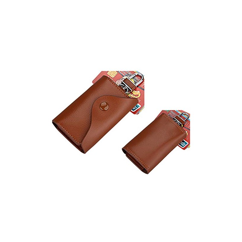 Aki Kumaya Slim Type Leather Folding Key Case for Cards,