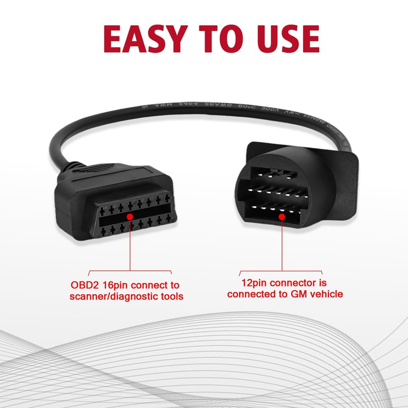 AMHTDOL OBDII Adapter Fit for Toyota 17 Pin OBD1 to