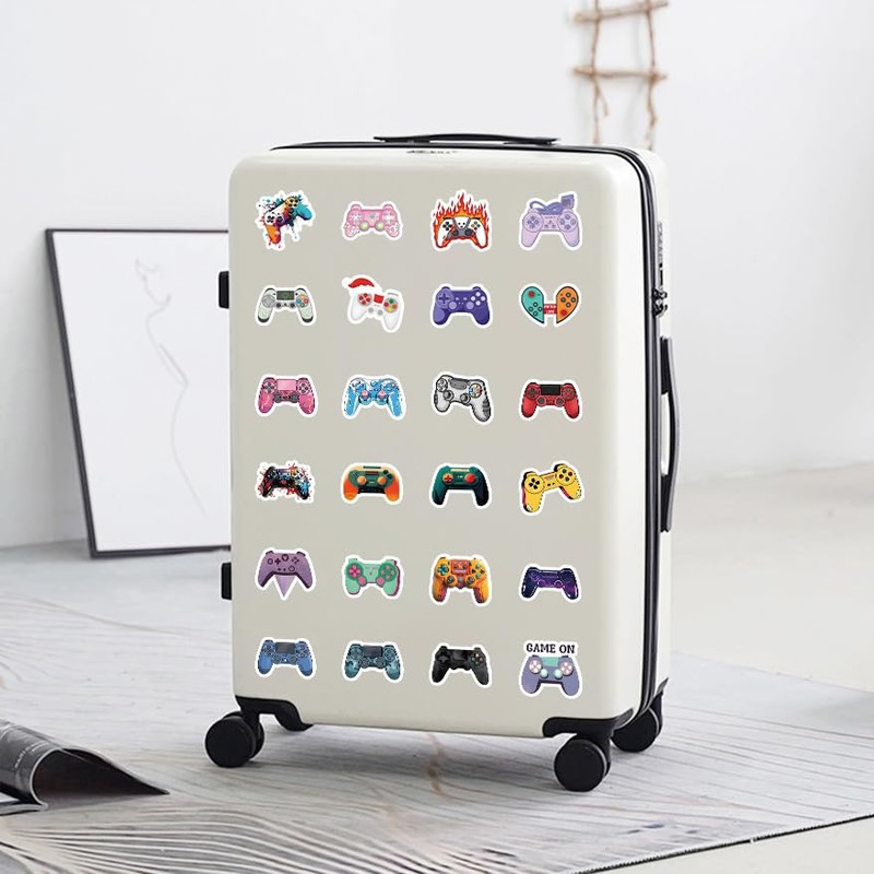100PCS Small Sized Gamepad Stickers, Cool Classic Game Remote Control