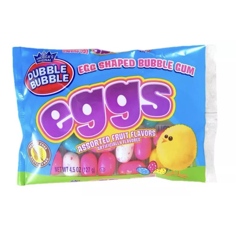 Gum Bubble(2) Egg Shaped Bubble Gum, Candy Easter Basket Stuffer:4.5oz-