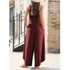Happy Sailed Jumpsuits for Women Dressy Casual Summer Sleeveless Ruched