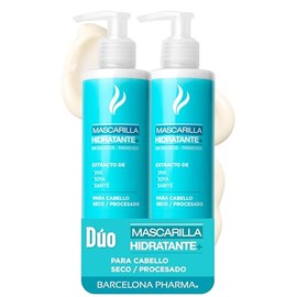 Barcelona Pharma  Mascarilla hidratante para cabello  Reparacin Capilar  Para cabello seco y maltratado  Extracto de uva  Sin sulfatos ni parabenos   