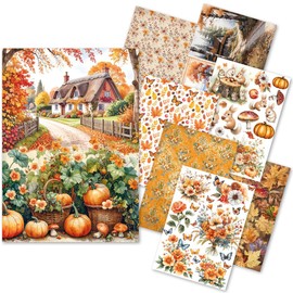 Ciao Bella A5 Rice Paper Art Set - 8 Sheets Rice Paper (Hello Fall)