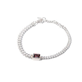 J'ai Mon Bijou Birthstone Bracelet - Sterling Silver & Lab-Created Gemstones (Pink Tourmaline)