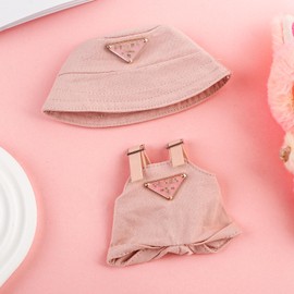 Doll Dress & Outfit Set for Labobo Dolls, La Blind Box Bubu, Doll Dress, Doll Hats, Doll Clothes 18 cm, 17 cm, Doll Accessories, Doll Clothes, Collectors, Overalls, Hats, Pink