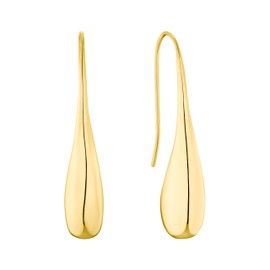 s.Oliver 2035765 Women's Earrings Stainless Steel 2.7 cm Gold Comes in Jewellery Gift Box, Stainless Steel, None No Gemstone