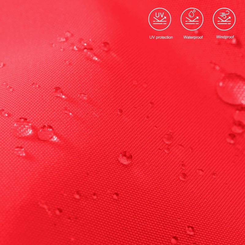 MASTERCANOPY Valance Patio Umbrella for Outdoor Table Market (7.5ft, Red)