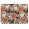 Hens Roosters Chicken Dish Drying Mat for Kitchen Counter Absorbent